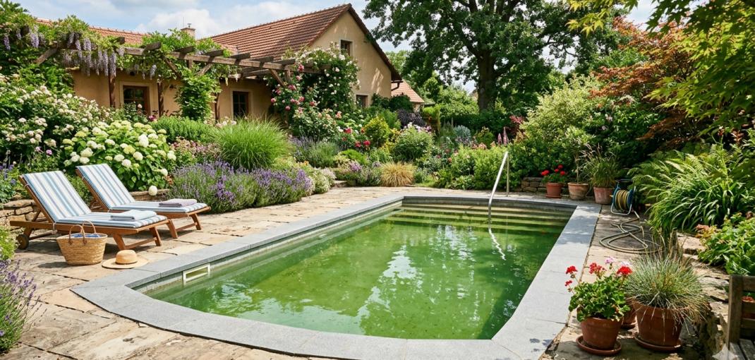 Zelená voda v bazénu