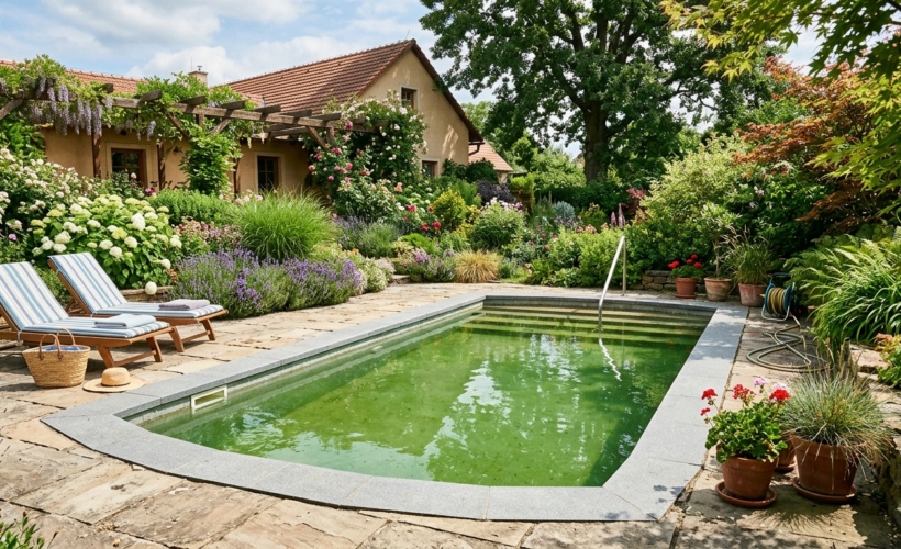 Zelená voda v bazénu